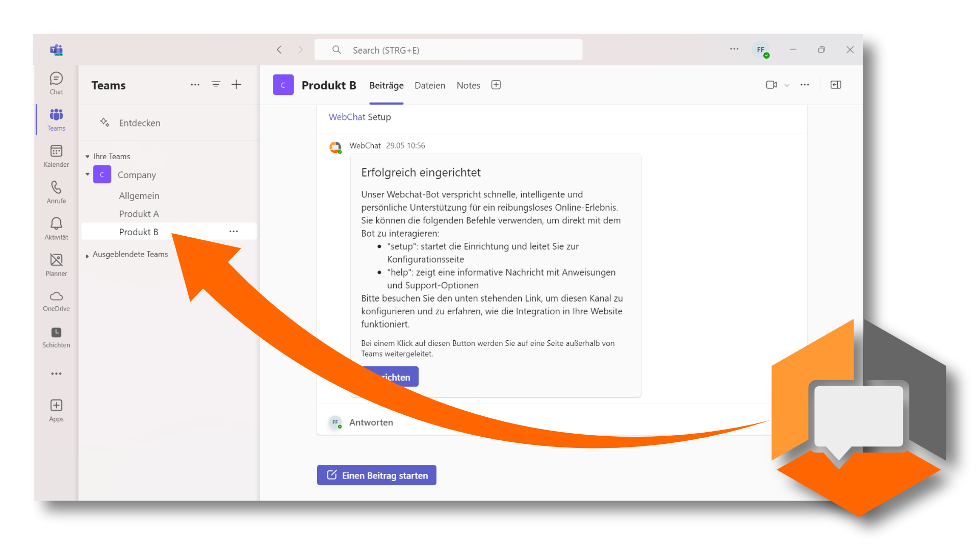 4 1 adding webchat to microsoft teams inwebco gmbh