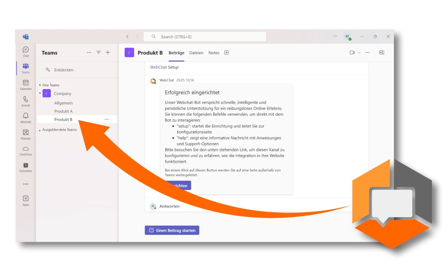 Add WebChat to Microsoft Teams